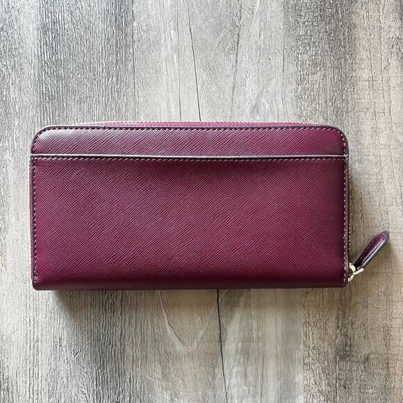 Kate Spade Brynn Large Continental Wallet in Deep Berry - Picture 2 of 5